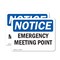 Signmission Emergency Meeting Point, 10 in W x Rectangle, Vinyl Decal OS-2PACK-NS-D-710-L-11860 - alternate 1